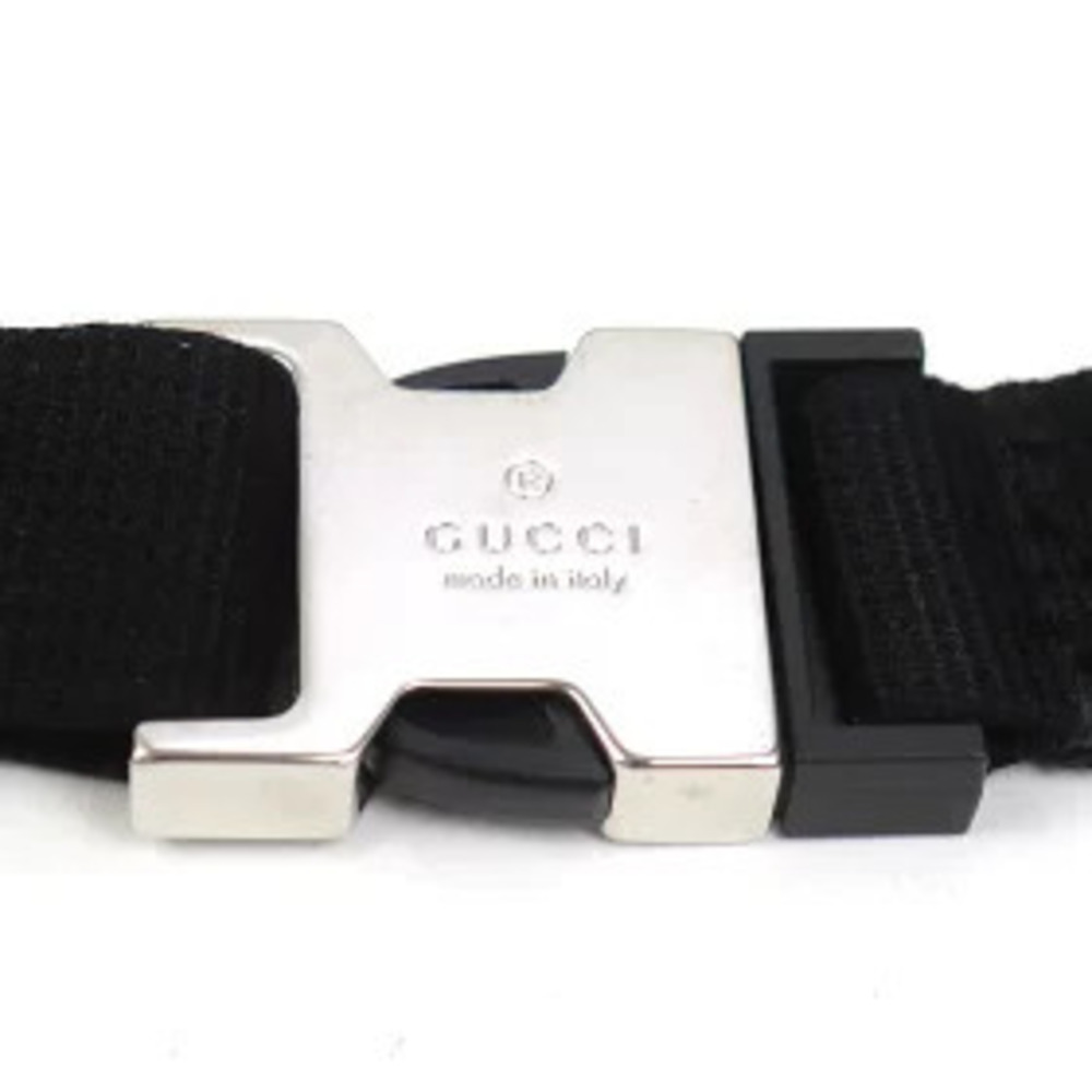 Gucci GG Embossed Belt Bag Black Calfskin Crossbody Shoulder - Picture 11 of 13
